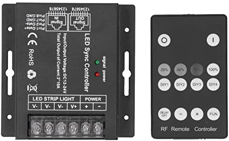 LIYJTK Telecomando LED touch Dimmer wireless RF Striscia LED DC12‑24V Telecomando Lega di alluminio Controllo a colore singolo