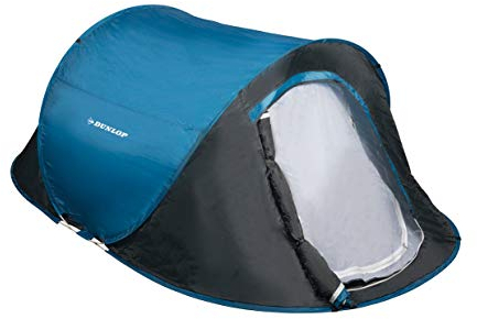 Dunlop Pop-up, 2pers. Tent Unisex-Adult, Blu/Grigio, 255x155x95 cm