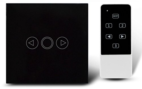 Dimmer Schalter EU Standard Wandschalter, Crystal Glas Panel, 1 Gang 1 Way Wandleuchte Remote Touch Dimmer Schalter