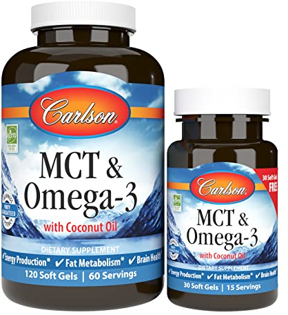 Carlson Labs MCT & Omega-3 softgels, 120 + 30-Count P35756