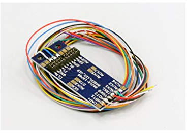 ESU Adapterplatine PluX22 für 9 Ausgänge, Lötkontakten und angelöteten Kabeln | Spur H0#51958