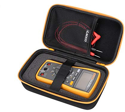 RLSOCO Carrying case for Fluke 117/115/116/114/113/177/178/179/233 Digital Multimeter & Works with Fluke 101/106/107/ F15B+F17B+F18B+ (with DIY Foam)(Yellow Zip)