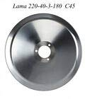 KLINGER Lama per affettatrice 220 mm diametro foro centrale 40 mm - 3 fori fissaggio lama - diametro coprilama 180 mm. Materiale C45