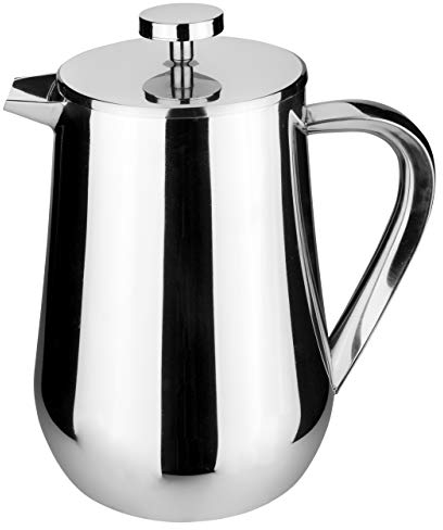 Café Olé UFD Cafetière, 1 Litre 3 Cup 18/10 Stainless Steel French Press Coffee Maker