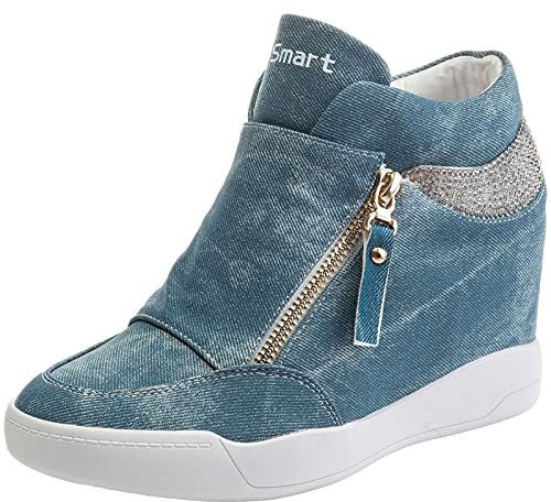 rismart Women's Wedge Platform Bootie Stylish Trainers Shoes