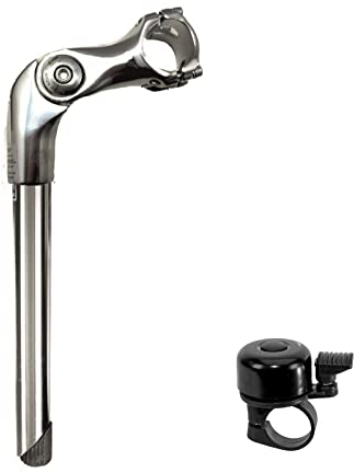 Ergotec Octopus 2 Tube 31,8 mm Lenkervorbau 0° bis 60° Silber 90 mm inkl. Fahrradklingel