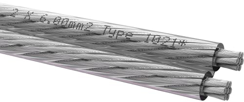 OEHLBACH Silverline SP-60 - Câble de haut-parleur stéréo HI-FI - Câble d'enceinte avec SPOFC (cuivre argenté) 2 x 6 mm² - Mini bobine - 4 m
