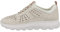 Geox Women's D Spherica Sneaker, Blanco Crema, 3 UK