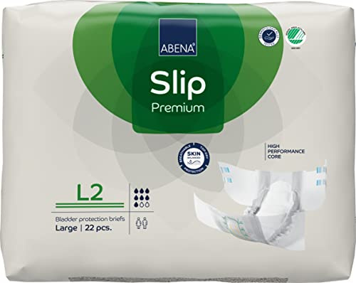 ABENA Slip Premium - Almohadillas de incontinencia todo en uno para hombres y mujeres, almohadillas de incontinencia ecológicas para mujer, almohadillas de incontinencia para hombre, tamaño grande 2,