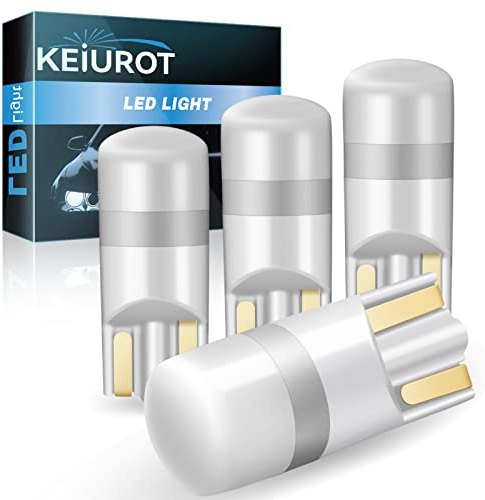Keiurot House Number Light Bulb 194 193 Bulb Address Sign LED Replacement Address Light Bulb Kit,Landscape RV and Cabinet Lighting White,10-30Volt AC/DC 4Pack