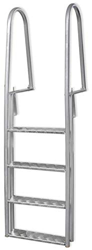 Steg-/Poolleiter 4-stufig, XIAOGUANG Pool Leiter, Leiter Für Einbaubecken, Pool Ladders, Schwimmbadleiter, Aluminium 167 cm
