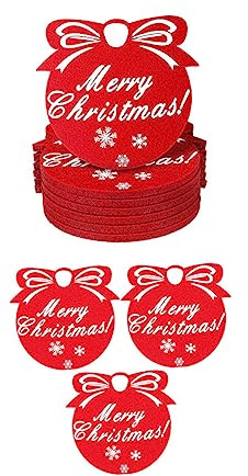 HAKIDZEL 12pièces sous-Verres De Noël Feutre Décoration De Table Festive Résistants Chaleur Et Antidérapants Motifs De Noël Charmants