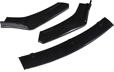 banapoy 3Pcs Parachoques Delantero Lip Kit, Abs Frente Lip Splitter Alerón Coche Difusor Reemplazo, Protector Parachoques Delantero, Auto Accesorios Exteriores, Piezas Automóvile