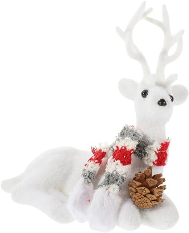 FUNOMOCYA Schaumstoff Elch Statue Rentier Schlafzimmer Büro Wohnzimmer Schrank Zimmerfiguren Weihnachtsdeko Innenbereich