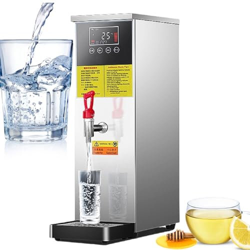 pedenencelia Commercial Water Heaters, Water Boiler, Digital Control Panel, 40-100°C Temperature Control, Stainless Steel Automatic Water Heater, For Hot Drinks For Milk Tea Shop Hotel,Silver-50l
