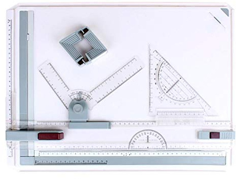 Tablero de dibujo profesional A3 con regla clara de movimiento paralelo y ángulo ajustable, mesa de dibujo multifuncional para artistas y arquitectos.