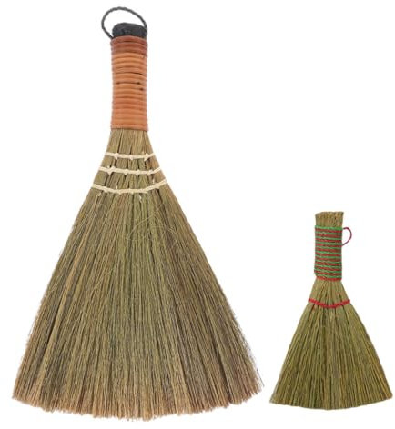 Toddmomy 2stücke Mini Handheld Besen Aus Naturgras Für Innenreinigung Leicht Tragbar Für Schreibtisch Tischplatte Und Arbeitsplatte Staub Fegen Und Sauber Halten