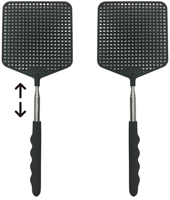 2 Stück fliegenklatsche，fliegenklatsche stabil，fliegenklatsche ausziehbar，fliegenklatschen，Fly swatter，teleskop fliegenklatsche，mückenklatsche，fliegenfänger，insektenfänger，wespen/Fly Killer