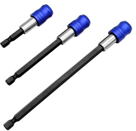 Quick Release Screwdriver Drill Bit Extension Magnetic 1/4 Head Transfer Lever Selflocking Adapter Rod for Electric Power Drill(Drill Bit Holder Set)