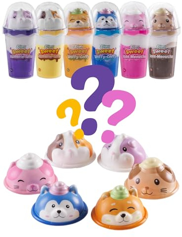 SLIMY Soft & Squishy Collectibles - 150g Original Slime Spielmasse, sicherer Knetspaß für Kinder mit Schleim in Zwei Farben und lustiger Anti-Stress Squishy Sammelfigur