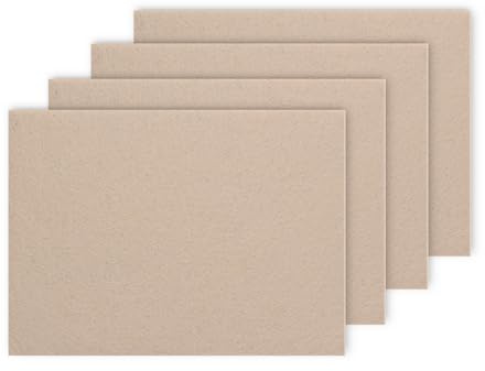 Extra Starke Filzgleiter Selbstklebend 5mm – 4er Set Möbelgleiter 20x16cm Zuschneidbar – Super Klebekraft für schwere Möbel – rutschfest & Kratzschutz –Beige
