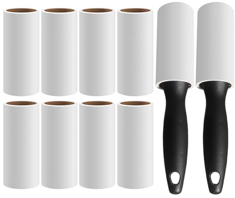 Pet Hair Roller,Lint Roller for Pet Hair Removal - Tool Set with 2 Handles, 600 Sheets Sticky Cleaning Tools for Furniture Bed Floor Laundry Carpet Clothes Car Rug