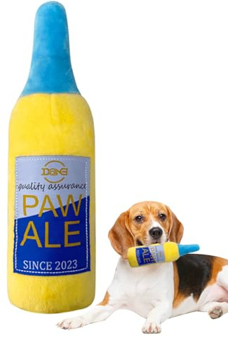 Mppchhn Jouets à Coupin pour Chien | Forme Bouteille De Vin Jeu Amusant,Jouet À Mâcher en Peluche,pour Mâchonnement Stimulation Mentale Activité Physique Intérieur Extérieur Caisse Enrichissement