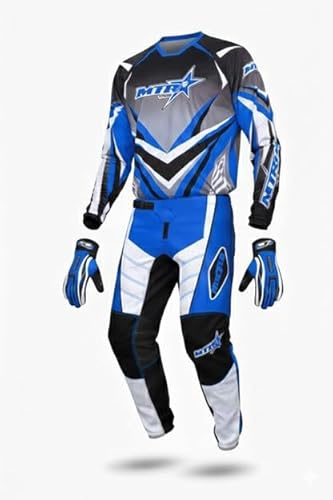 Equipacion adulto de motocross MTR, conjunto de Camiseta + Pantalon + Guantes off road