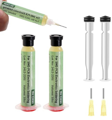YAYNO 2 pezzi RMA-223 Flussante per saldatura a stagno Flussante No-Clean Senza Piombo a base di Rosin Riparazione Elettronica per Saldatura di Telefoni,BGA,SMD,PCB,Ecc