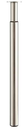 ARATERVIO Verstellbare Möbelbeine aus Edelstahl – Höhenverstellbare Tischbeine 710–1100 mm, Ø60 mm, rutschfeste Basis, Robuste und Langlebige Tischbeine für Küche (Gebürstetes Nickel, 1 PC)