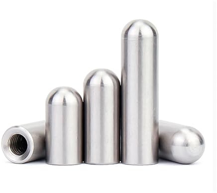 Gewindestift mit Rundkopf und Hohlschaft Passstifte mit Innengewinde, Edelstahl, silberfarben, M3–M6, sortierte Packung(10X35XM6)
