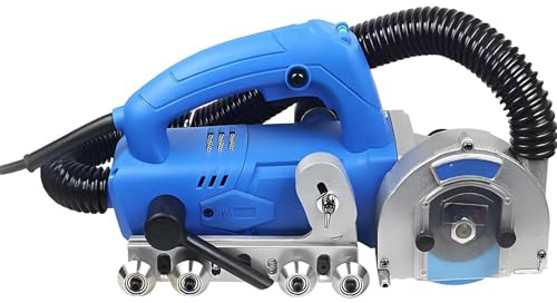 Elektrischer Fugenreiniger mit 9000RPM/1200 W Mit transparenter Schutzabdeckung und Stützrolle,inklusive Sägeblättern, integrierter Staubabsaugung und einstellbarer Reinigungstiefe(B)