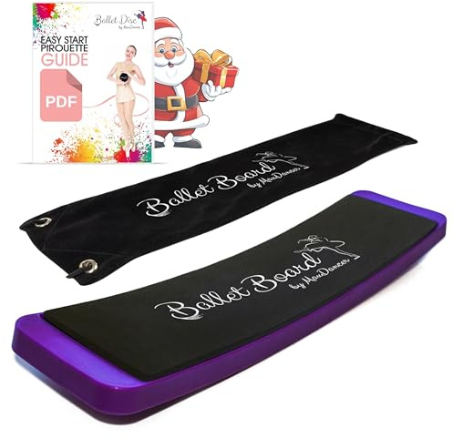 MaxDancer Ballet Turning Board for Dance and Figure Skating (Purple with Carry Bag)