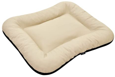 4L Textil Slitstark hundbädd av konstläder hundmadrass Ella hundsoffa hundkudde hundmadrass hundbädd djurkudde färg och storlek valbara från M till XL (L – 110 x 90 cm, Cappuccino)