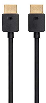 Monoprice 8K Ultra High Speed Slim HDMI Cable - HDMI 2.1, 8K@60Hz, 4K@120Hz, 48Gbps, HDR, VRR, 2ft, Black
