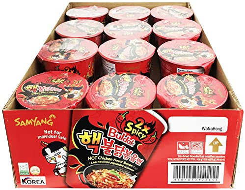 WaNaHong Samyang 2xSpicy Hot Chicken Flavour Ramen 70g -12 Cups [HALAL]