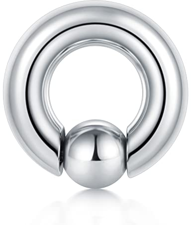 Funseedrr Captive Bead Ring Edelstahl Intim Klemmkugelring BCR Piercing Schmuck (2 2.5 3 4 5 6 8 10mm Dicke)
