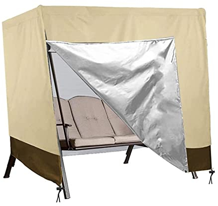 Abdeckung Hollywoodschaukel,Wetterschutz Schwerlast Reißfest 210D Oxford Gewebe Schutzhülle,Schaukel BaldachPlane Ersatzbezug für Gartenschaukel Abdeckung(Size:160x120x170CM,Color:Mika Color Matching)