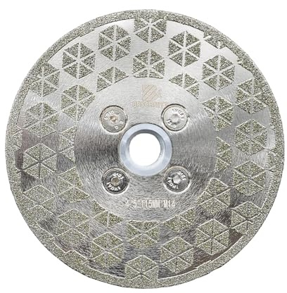 Disco diamantato 115 mm - BRSCHNITT M14 Disco diamantato da taglio e disco abrasivo per piastrelle dure, ceramica, grès porcellanato, granito, marmo