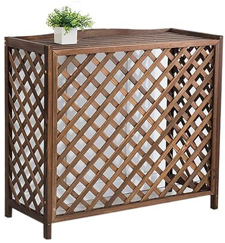 Klimageräteständer Massivholz Klimagerät Blumenständer Sichtschutzzaun Für Terrasse Garten Balkon Draußen Verstecken Klimagerät Klimaanlage Shell Jalousien Für Terrasse Garten Balkon ( Size : 100*43*9