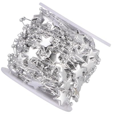 NUOBESTY Schnur Weihnachtskranz künstliche Girlande Hochzeitsband Brautsträuße Satin Weihnachtsband Schleife Brautstrauß Zubehör Perlenkette Geschenk schmücken Perlen auffädeln