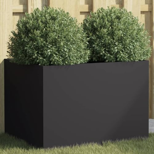 vidaXL Jardinera Acero Negro 62x47x46 cm
