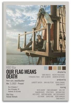 Our Flag Means Death Poster Room Decor Aesthetic Poster Artistic Poster for Bedroom Living Room Walls 12x18inch(30x45cm) Unframe-Style