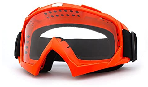 Motorradbrille Schutzbrille, ATV Racing Dirt Bike Brille Zum Fahren PC/TPU Schwarz/Rot/Orange/Grün/Weiß (Wie gezeigt3)