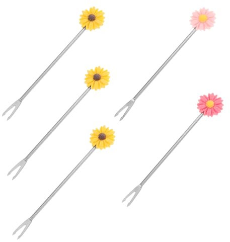 FUNOMOCYA Lot De 2 Fourchettes À Gâteau Comestibles En Acier Inoxydable Décorations De Gâteaux Pour Fête De Mariage Maison 5 Pièces X 2 Couleur Aléatoire