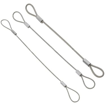 OZXJW 2 Stück 1,5–3 mm PVC-beschichtetes Edelstahl-Drahtseil-Hebeseil, Starke Tragfähigkeit, rostfrei, 0,5–5 m(Overall Length 0.5m,Customize)