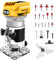 Fresadora con batería compatible con batería Dewalt de 20 V, 800 W, fresadora de bordes sin escobillas, fresadora manual portátil para trabajar la madera, recortadora de madera con batería con 15