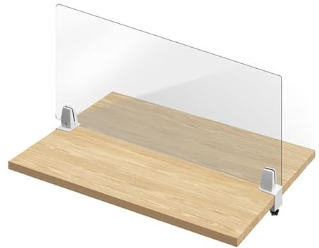 Generisch Desktop-Isolationstafel, Acryl-Splitter-Schreibtisch-Trennwände, Sichtschutz-Paneele mit Geräuschunterdrückung for Heimbüros, Bibliotheken, Klassenzimmer(27.56x11.81in)