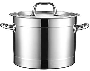 GUHPZA Stockpot With Stainless Steel Lid, Stock Pot Home Brew Pot Cooking Pot,45 * 28cm