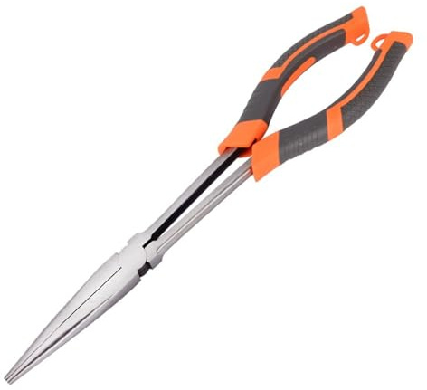 Pinze a becco lungo con manico da 27,9 cm multiangolo, manico per pesca elettrica e manutenzione